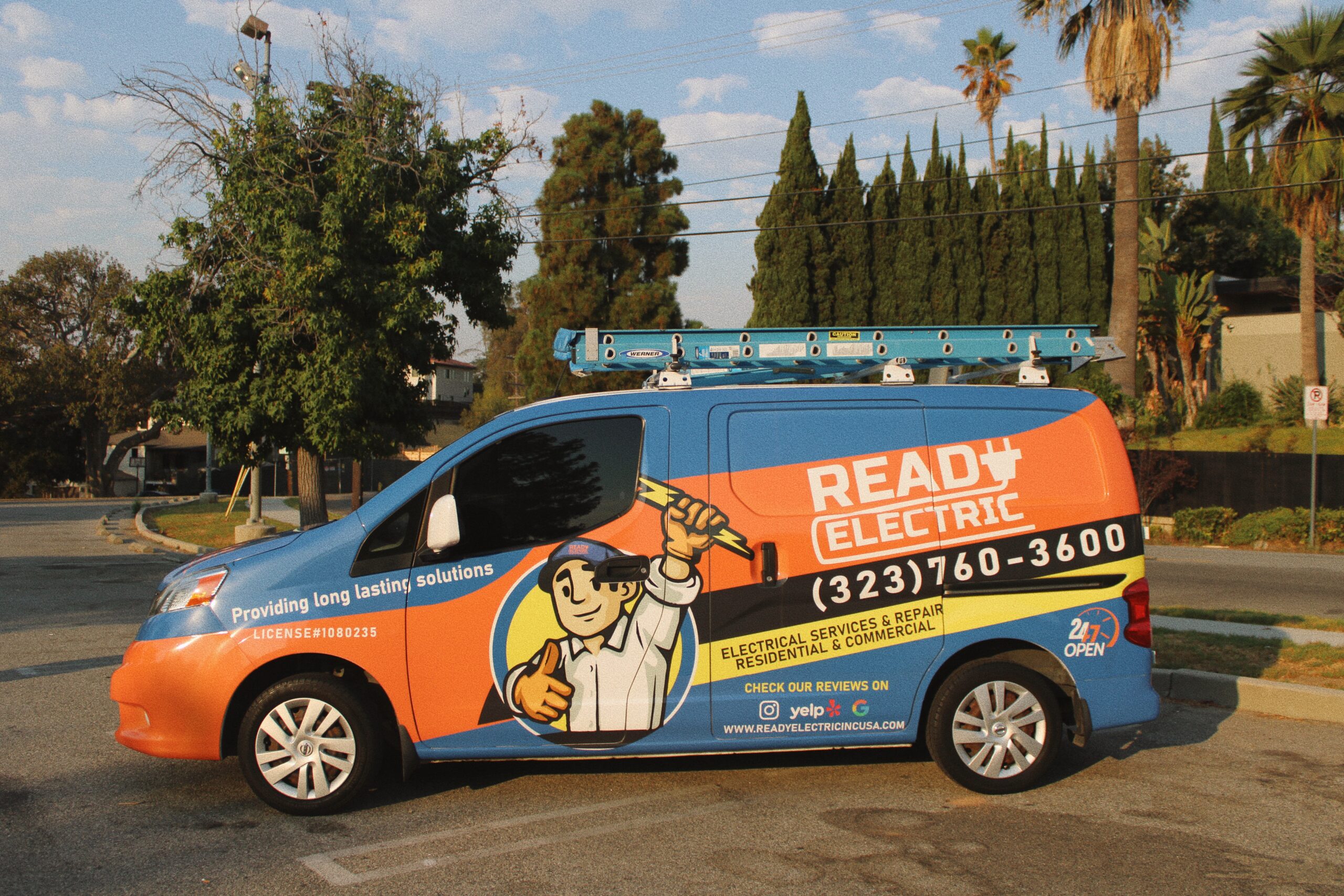 Ready Electric service van for electrical repair in Los Angeles