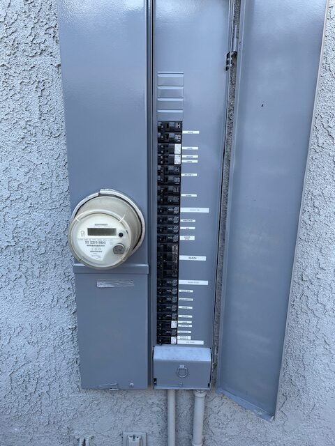 Electrical panel upgrade work in a Los Angeles residential property