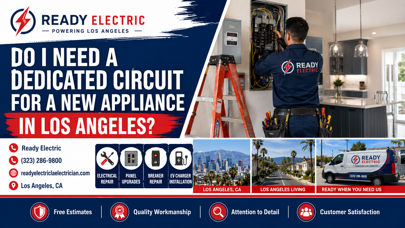 Ready Electric blog image about dedicated circuits for new appliances in Los Angeles