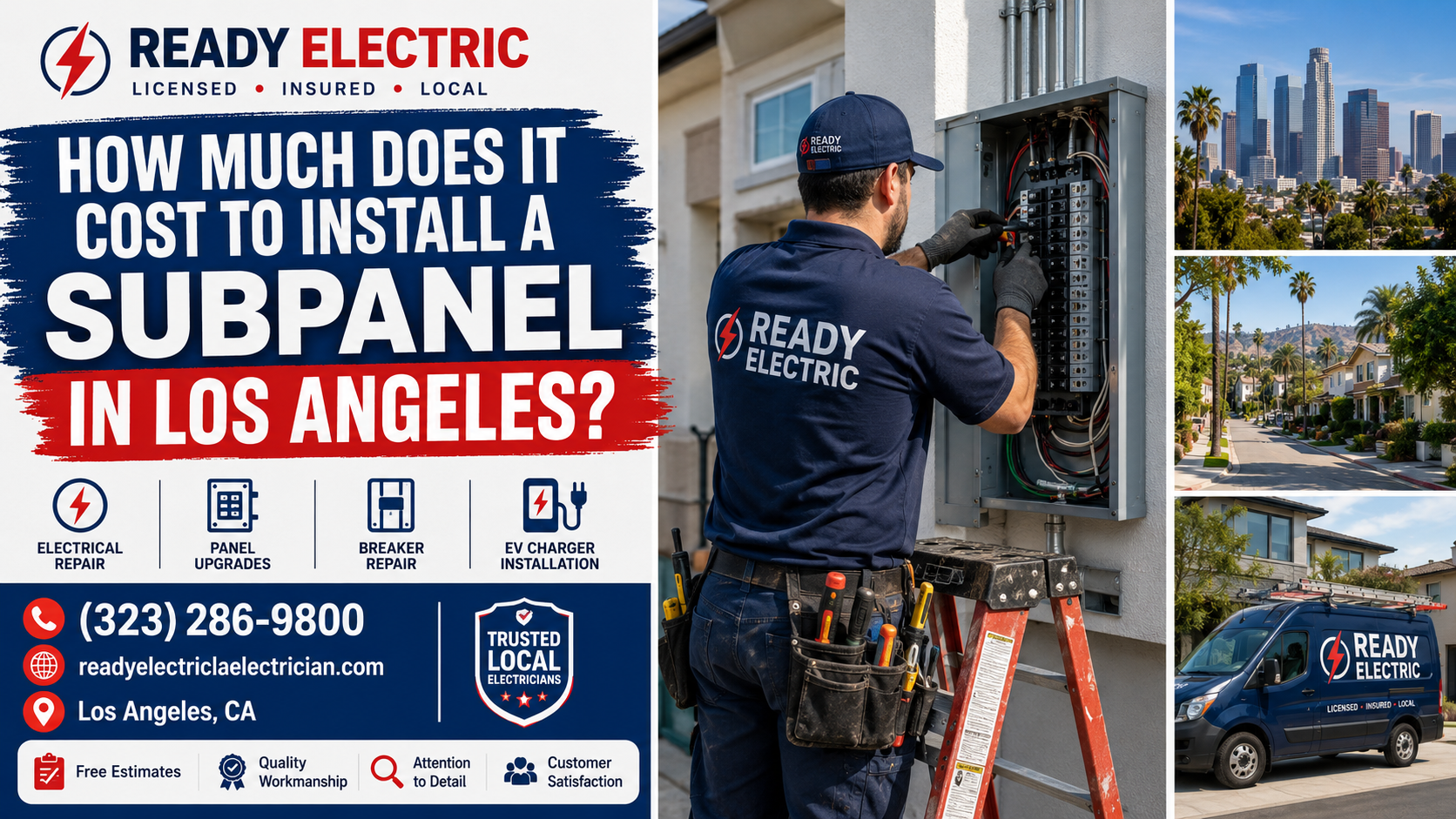 Ready Electric blog image about subpanel installation cost in Los Angeles