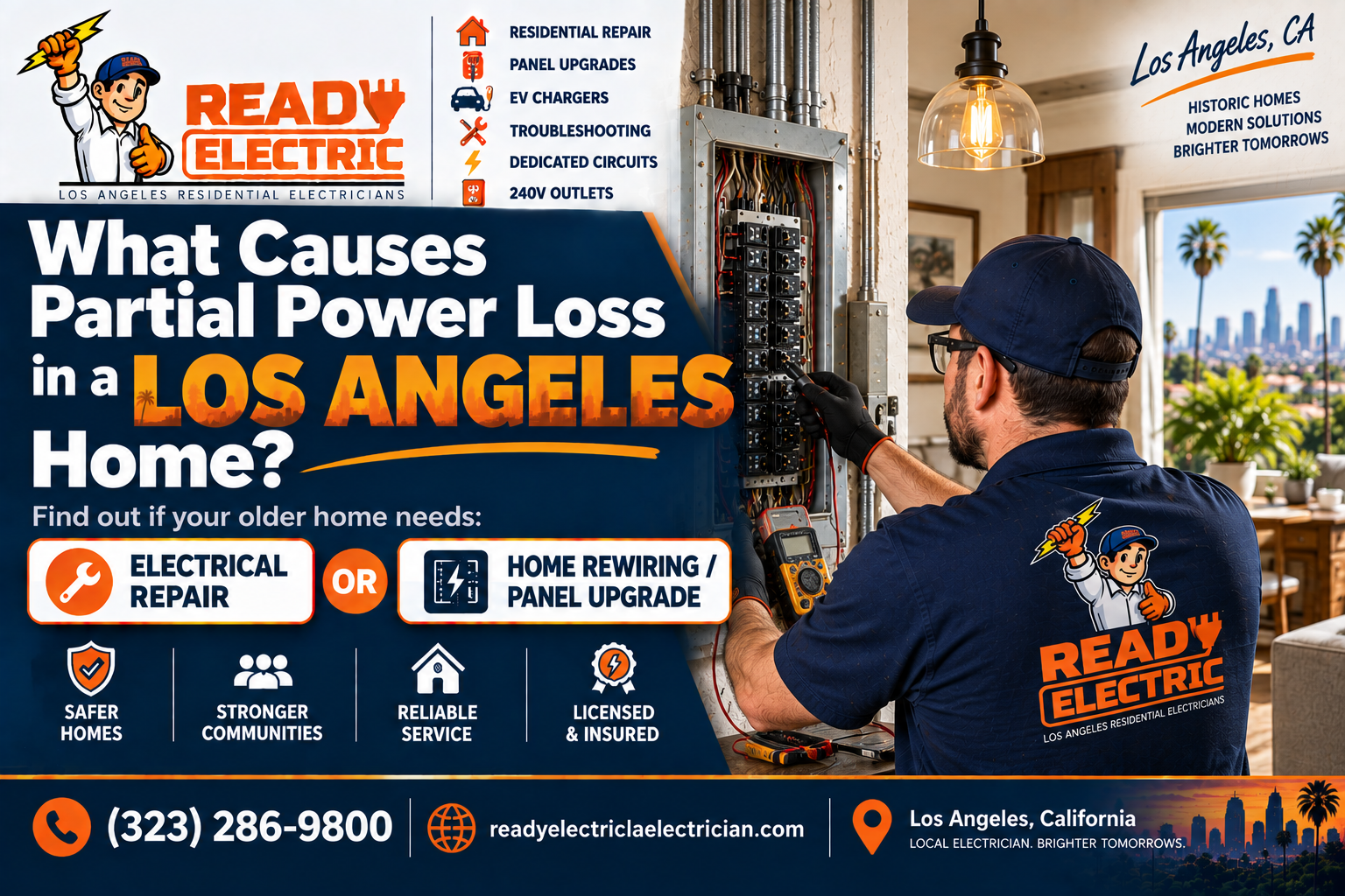 Ready Electric blog image about partial power loss in a Los Angeles home