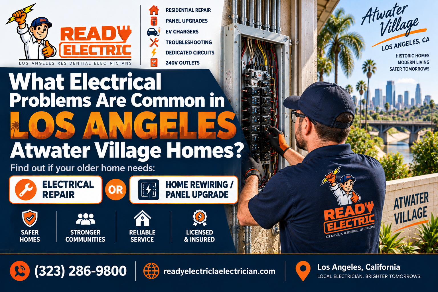 Ready Electric blog image about common electrical problems in Atwater Village homes