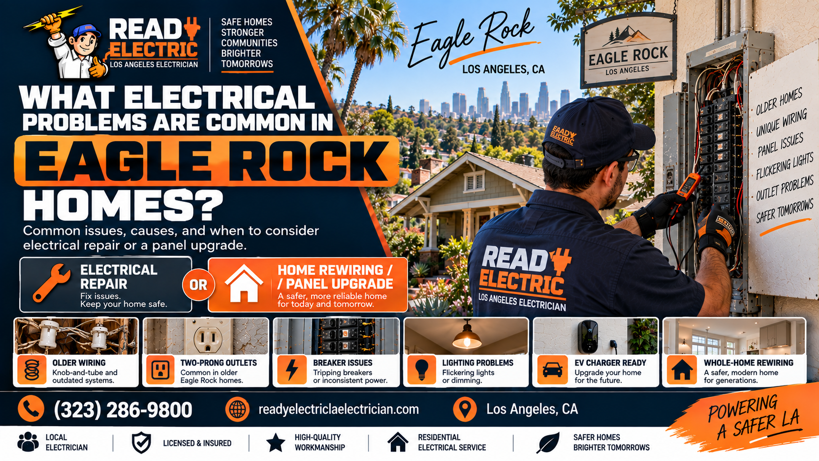 Ready Electric blog image about common electrical problems in Eagle Rock homes