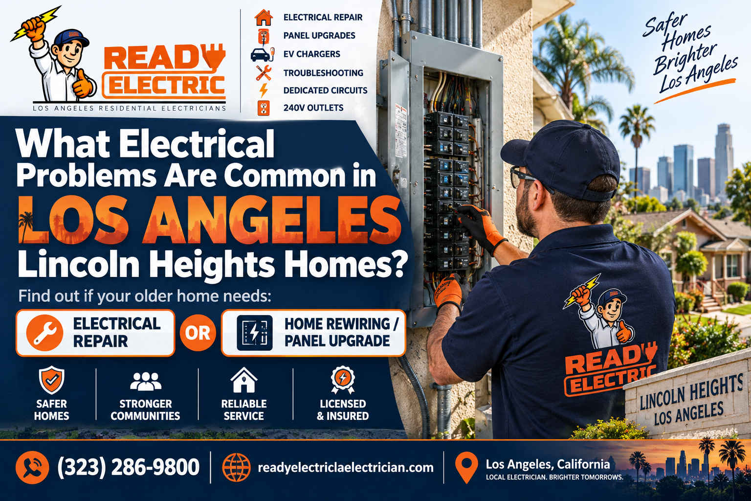 Ready Electric blog image about common electrical problems in Lincoln Heights homes