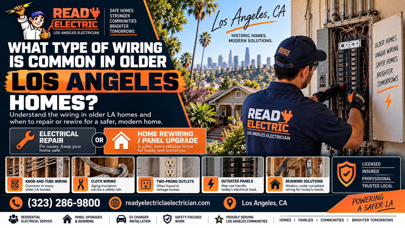 Ready Electric blog image about common wiring in older Los Angeles homes